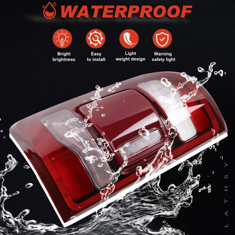 Lathsy LED Tail Light Red Cover with Blind Spot Compatible With 2019-2023 Dodge Ram 1500 Right Passenger Side Replace 68262530AH - Image 5