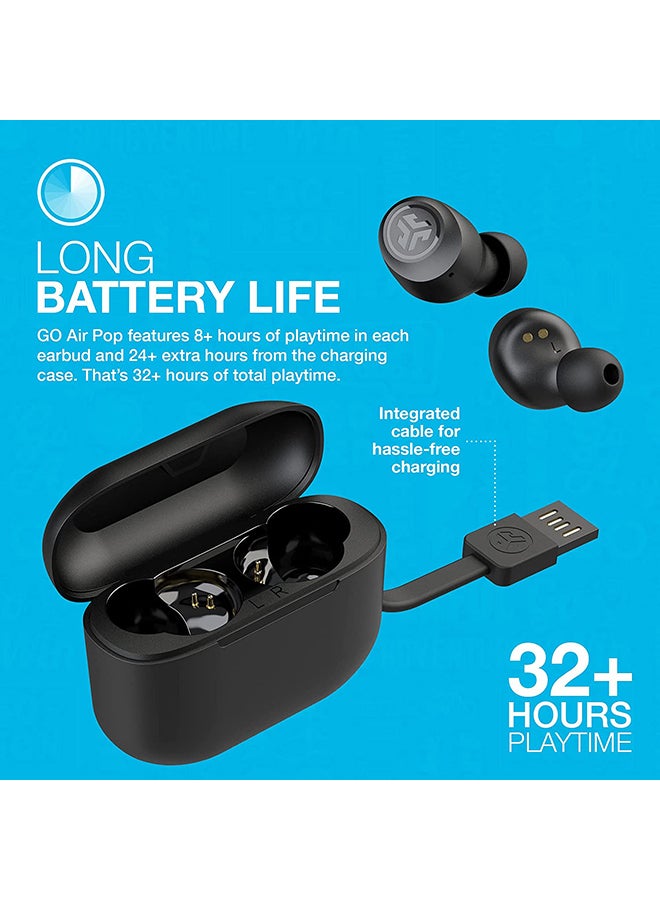 جيلاب سماعات Go Air Pop True اللاسلكية بتقنية البلوتوث + علبة شحن | اتصال مزدوج | مقاومة للعرق IPX4 | اتصال Bluetooth 51 | 3 إعدادات صوت EQ: JLab Signature، Balanced، Bass Boost - Image 4