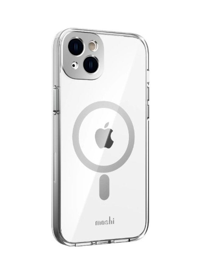 Moshi iGLAZE Apple iPhone 14 Plus 6.7" Case with MagSafe & Cam Cover - Luna Silver - Image 1
