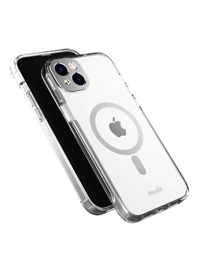 Moshi iGLAZE Apple iPhone 14 Plus 6.7" Case with MagSafe & Cam Cover - Luna Silver - Image 3
