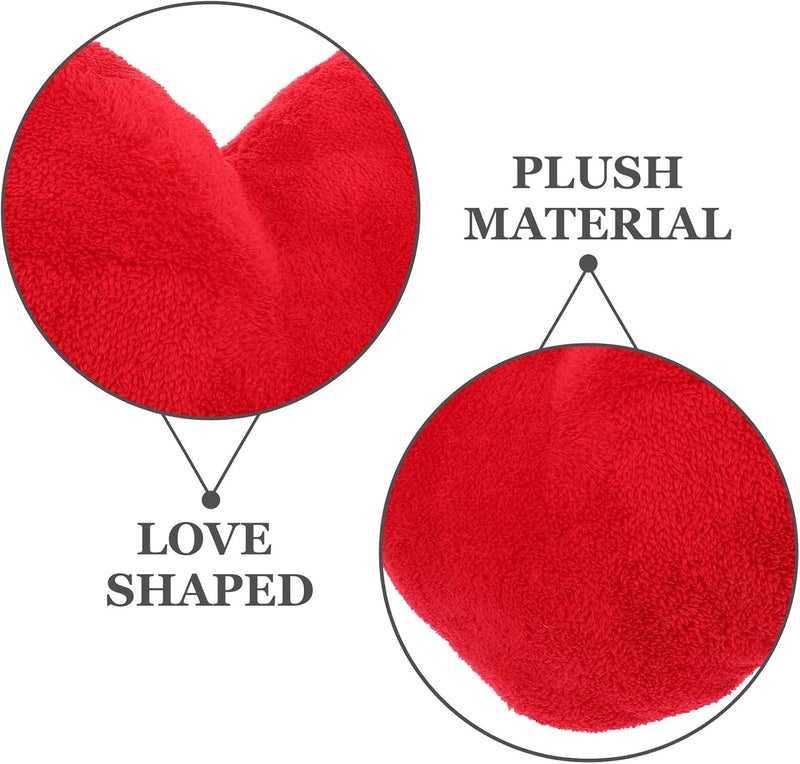 Homoyoyo Heart Shaped Plush Pillow Red Cute Decorative Throw Pillow Soft Plush Hugging Cushion for Living Room Sofa Bed Valentines Day - Image 3