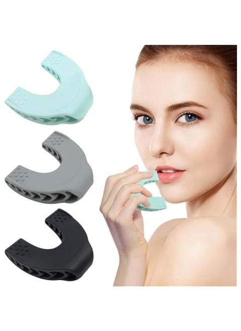Men and Women's Jaw Exerciser Set, 3 Food-Grade Silicone Jawline Shapers, Premium Facial Exercisers - Strengthen, Tone & Tighten Your Jawline, Chin, Lips, and Cheekbones, Suitable for All Levels of