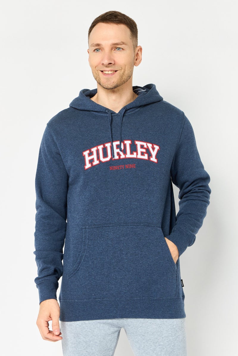 Hurley هودي خارجي طويل الأكمام للرجال، رياضي، لون رمادي داكن - Image 1