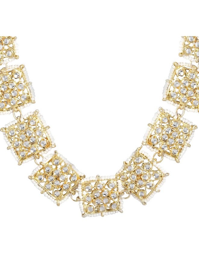 Peora Gold Plated Traditional Floral Kundan Pearl Studded Rajasthani Sheeshpatti Sheeshphool Mathapatti for Women - Image 4