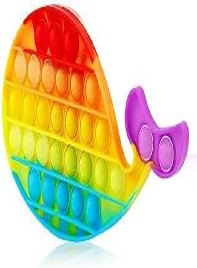 GONIPIMI Fish Pop It Fidget Toys, Push Pop Bubble Fidget Sensory Toy, Autism Special Needs Silicone Stress Relief ToyFidget Pop it (Fish) - Image 1
