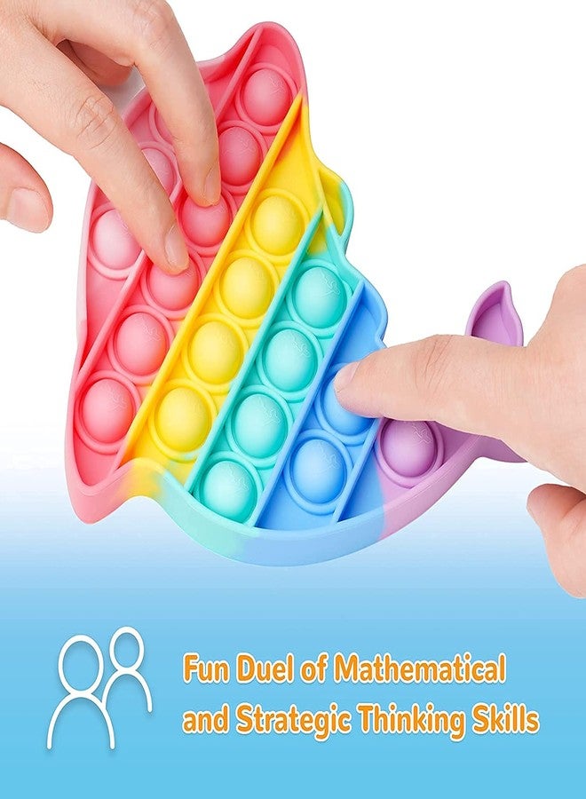 GONIPIMI Fish Pop It Fidget Toys, Push Pop Bubble Fidget Sensory Toy, Autism Special Needs Silicone Stress Relief ToyFidget Pop it (Fish) - Image 4