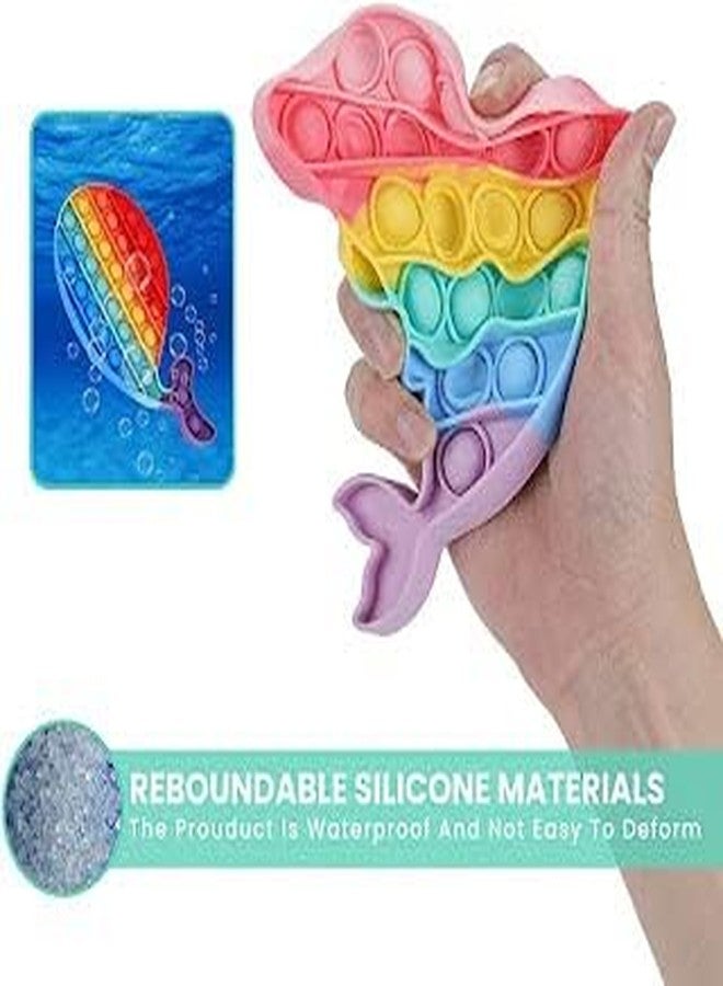 GONIPIMI Fish Pop It Fidget Toys, Push Pop Bubble Fidget Sensory Toy, Autism Special Needs Silicone Stress Relief ToyFidget Pop it (Fish) - Image 2