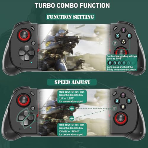 Megadream iOS/Android/PC Wireless Game Controller, Mobile Gamepad Joystick for iPhone 16/15/14/13, iPad, Samsung Galaxy/LG/TCL Phone Tablet- Hall Trigger - Call of Duty, Genshin Impact, Cloud Game, Delta Emulator - Image 4