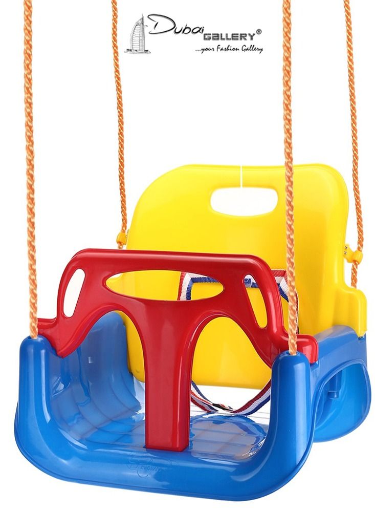 DubaiGallery Baby Swing Basket,3 in 1 Multifunctional Outdoor Toddler Swing Seat Swing Hanging Toy for Children - Image 1
