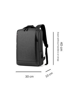 SamoDani Laptop Bag Backpack, 15.6 and 16 Inch, Business Office Work School College Travel, Men and Women, Ergonomic Design, Several Pockets (Grey)  - Image 2