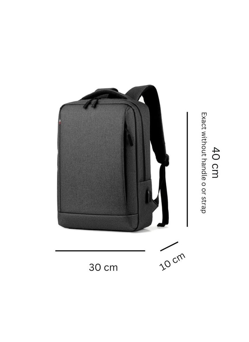 SamoDani - Laptop Bag Backpack, 15.6 and 16 Inch, Business Office Work School College Travel, Men and Women, Ergonomic Design, Several Pockets (Grey) - Image 1