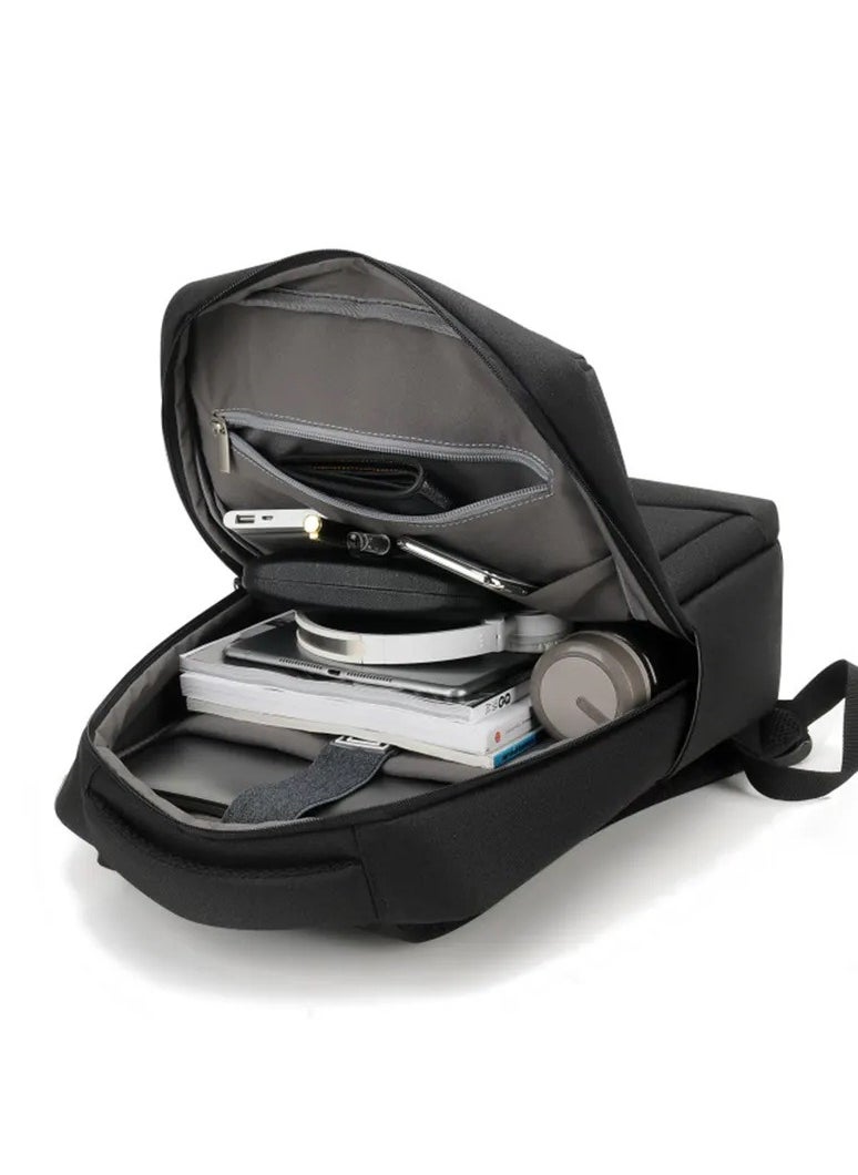 SamoDani - Laptop Bag Backpack, 15.6 and 16 Inch, Business Office Work School College Travel, Men and Women, Ergonomic Design, Several Pockets (Grey) - Image 1