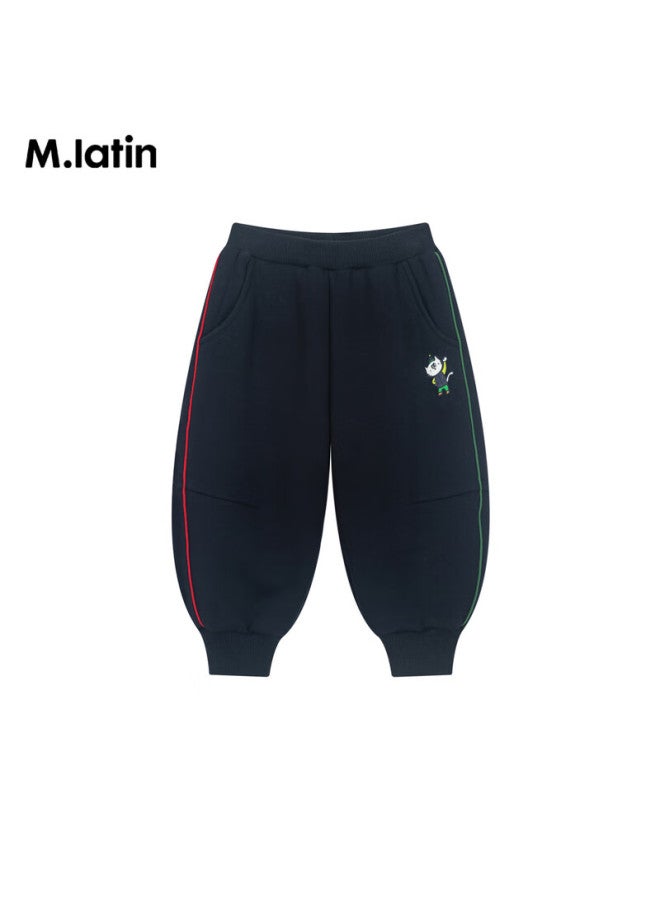 M.latin Kids Pants 24 Winter New Boys Toddler Knit Long Pants Navy 130cm - Image 3
