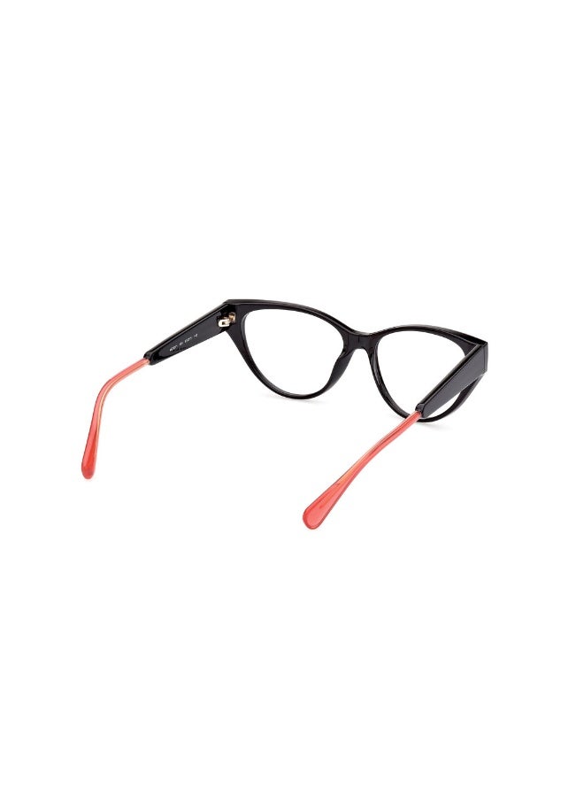ماكس اند كو نظارة طبية بشكل عين قطة للنساء بأذرع بلاستيكية MO5071  مقاس 53 - اسود لامع - Image 5