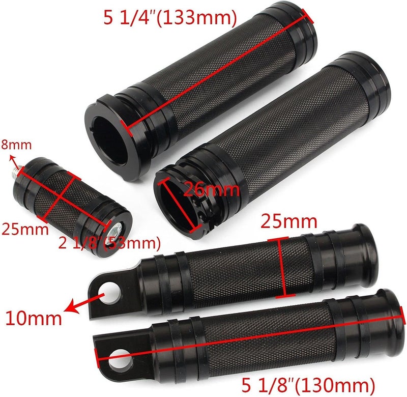 QASULER Motorcycle Footrest Pegs Shifter Nail - Image 2