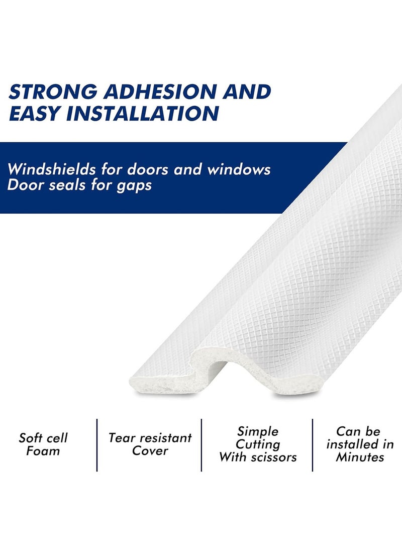 Generic - 4M Sound Proof Draft Self-Adhesive Window Draft Excluder Window Draft Stopper Blocker Windproof Dustproof Noise Reduction for Doors Windows Soundproof Door Draft Stopper Blocker - Image 1