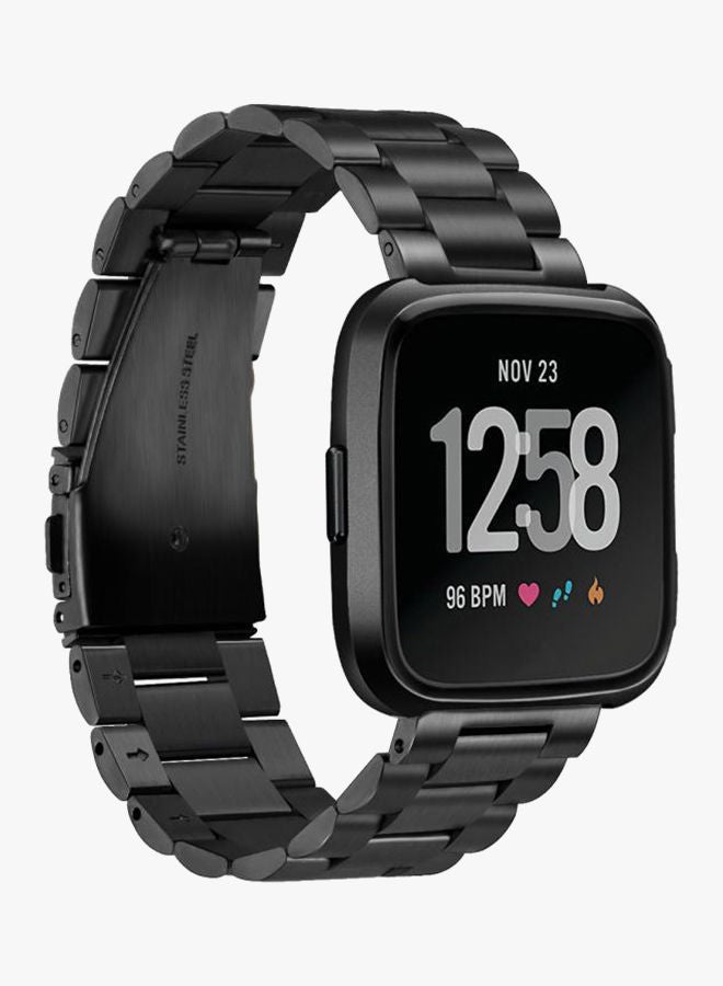 NIBEMINENT Replacement Band For Fitbit Versa 6.10-8.10inch Black  - Image 2