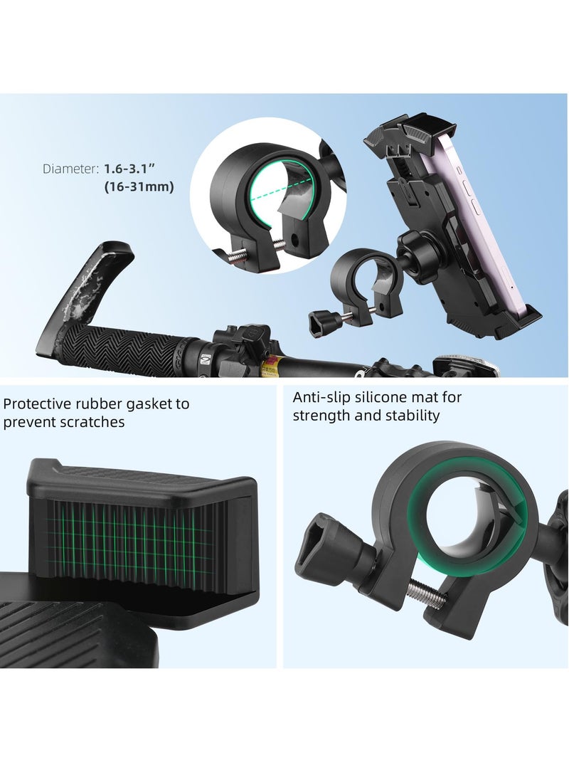 SYOSI - Motorcycle Phone Mount Holder with Sun Shade Waterproof 360° Rotatable Reduce Glare and Reflection, Sturdy Secure Can One-Handed Operation Premium ABS and PC Anti Oxidation Compatibility Any Phone - Image 1