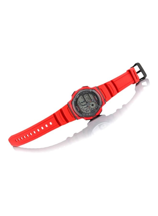 CASIO Boys Resin Digital Quartz Watch AE-1000W-4AVDF - 48 mm - Red - Image 5