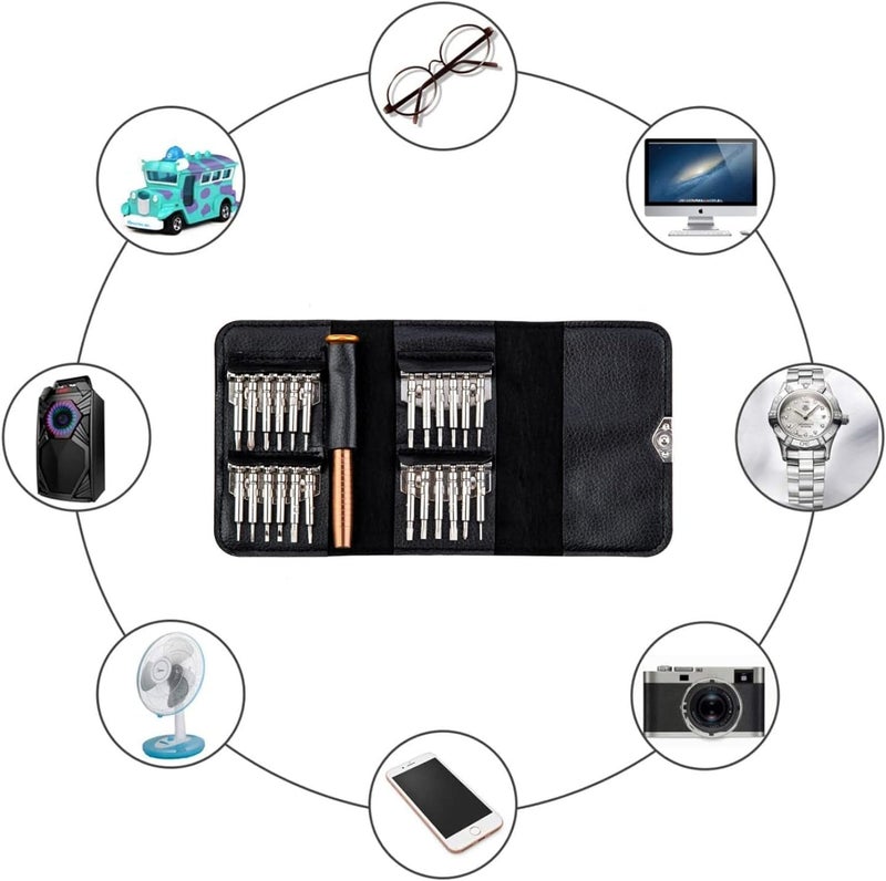 Zaptec 25 in 1 Precision Small Magnetic Screwdriver Set Multi Pocket Repair Tool Kit for Mobile, Laptop, Electronics, iPad, Mackbook, Watch - Image 3
