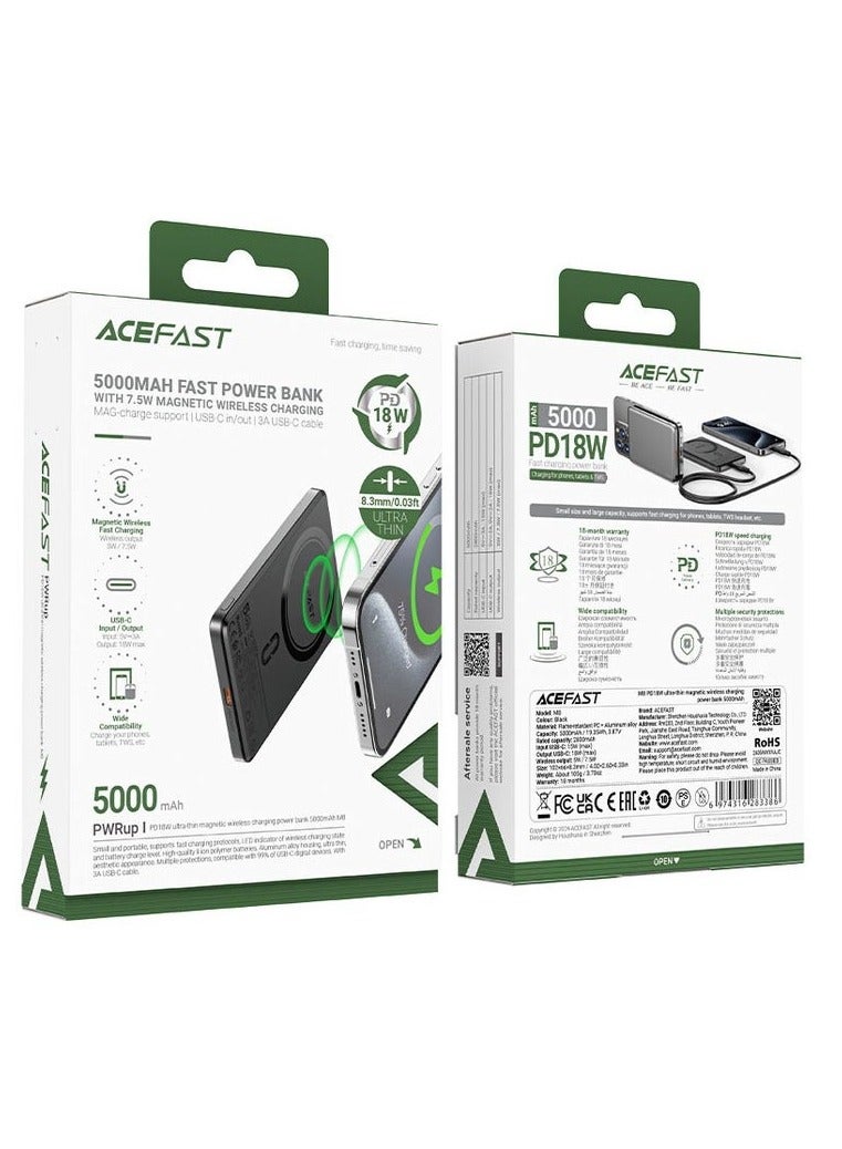 ACEFAST Magnetic Fast Wireless Charging Power Bank PD18W 5000mAh - Image 3