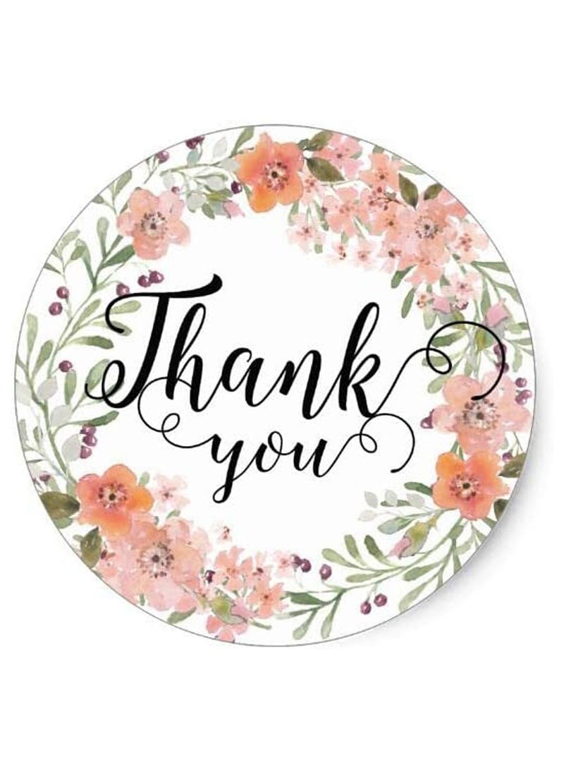 Round adhesive sticker with the phrase Thank You, for gifts, for stores, for birthdays, 500 pieces, 2.6 cm, Up to Date Egypt print - Image 4