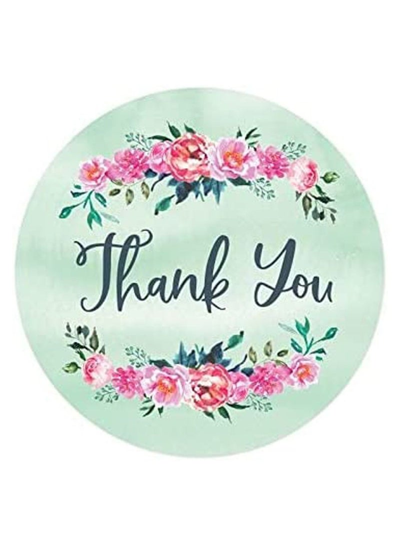 Round adhesive sticker with the phrase Thank You, for gifts, for stores, for birthdays, 500 pieces, 2.6 cm, Up to Date Egypt print - Image 3