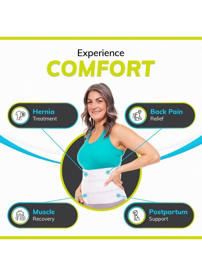 BraceAbility Plus Size Bariatric Abdominal Stomach Binder - XXL Belly Support Band, Big Mens or Womens Obesity Girdle Belt, After Surgery Recovery Wrap, Tummy Waist Compression Hernia Treatment (2XL) - Image 4