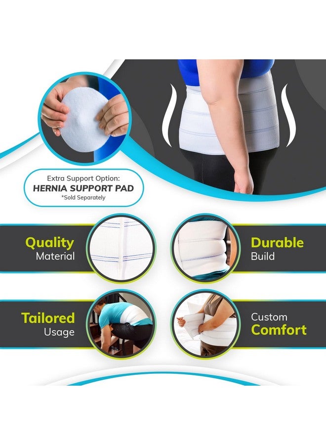 BraceAbility Plus Size Bariatric Abdominal Stomach Binder - XXL Belly Support Band, Big Mens or Womens Obesity Girdle Belt, After Surgery Recovery Wrap, Tummy Waist Compression Hernia Treatment (2XL) - Image 5