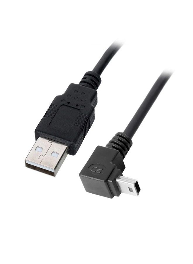 Chenyang CY Down Angled 90 Degree Mini USB 2.0 B Type 5Pin Male to USB Male Data Cable 0.5M - Image 3