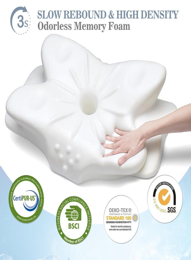 CCidea Ergonomic Contour Memory Foam Pillow for Side Sleepers, Breathable Cervical Support Pillow with Removable Cover - Image 2