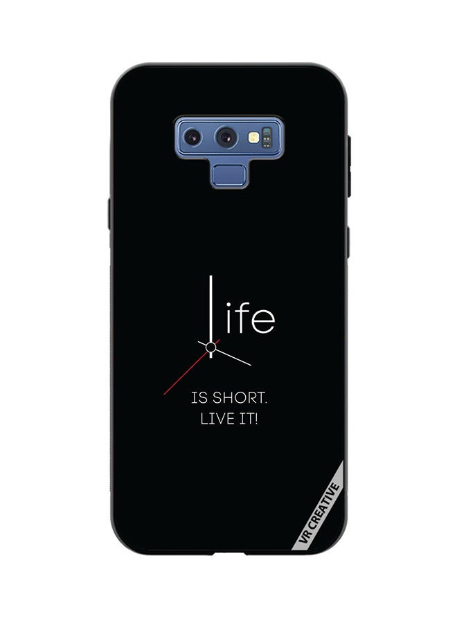 VR CREATIVE Protective Case Cover For Samsung Galaxy Note 9 Life Is Short Design Multicolour  - Image 1
