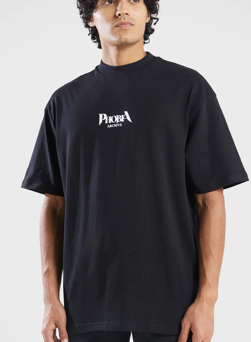 phobia Bat Eye Printed T-Shirt