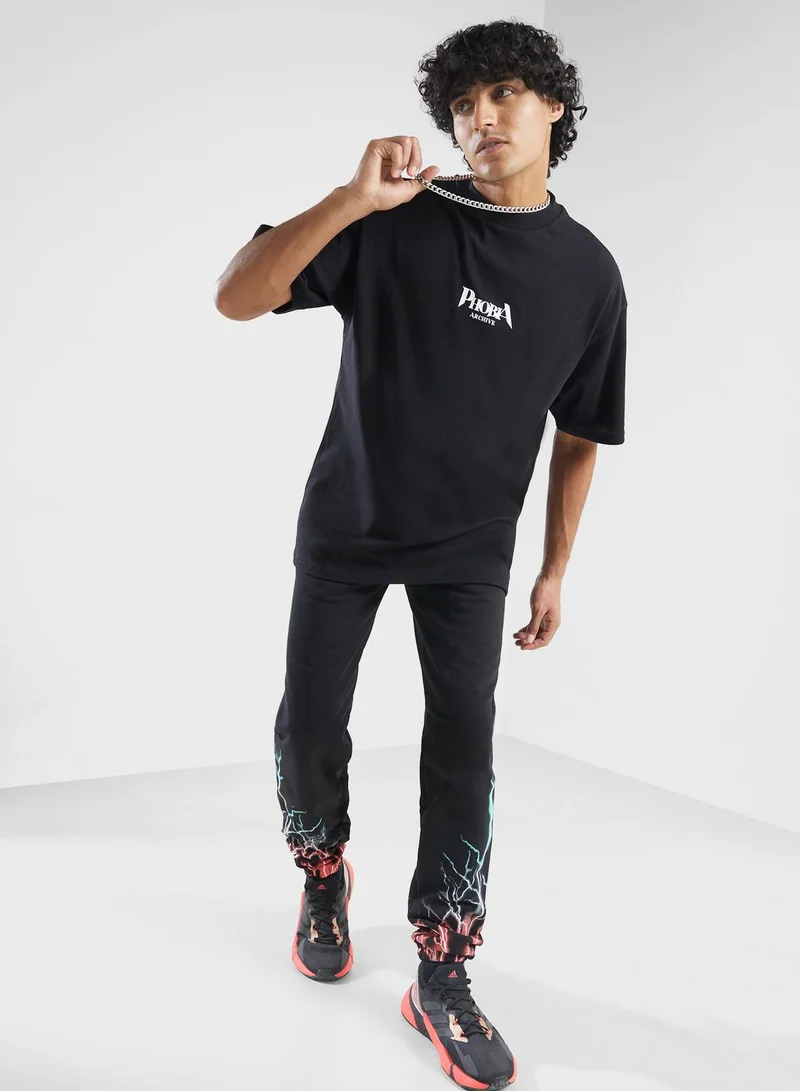 phobia Bat Eye Printed T-Shirt