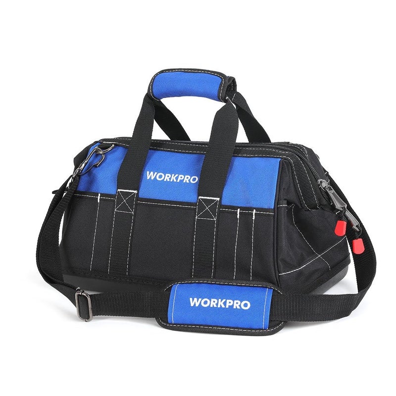 WORKPRO 16-inch Wide Mouth Tool Bag with Water Proof Molded Base - Image 1
