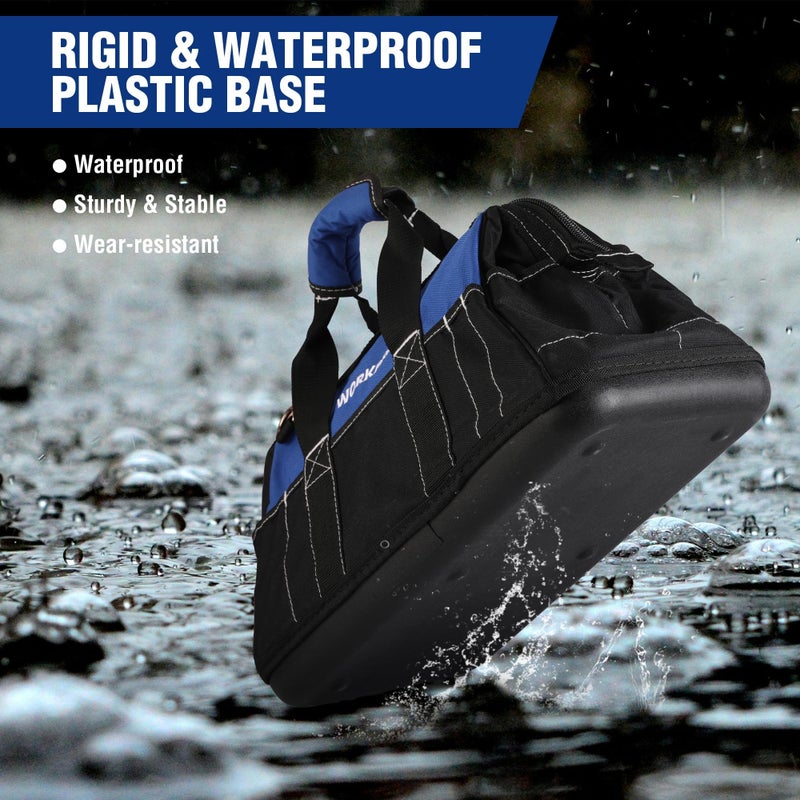 WORKPRO 16-inch Wide Mouth Tool Bag with Water Proof Molded Base - Image 5