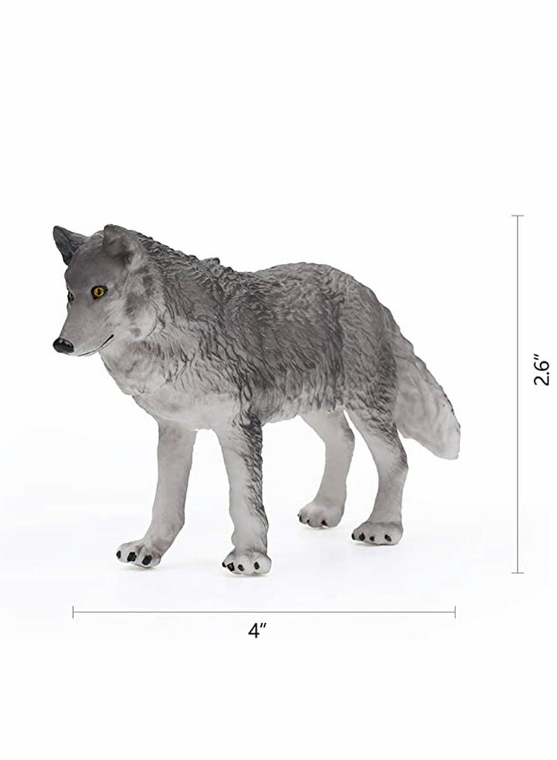 KASTWAVE Wolf Toy 7 PcsFigurines Set Wolf Animals Figure for Kids Jumbo Wolf Toy Playset Birthday Gift Wolf Theme Party Decoration - Image 3