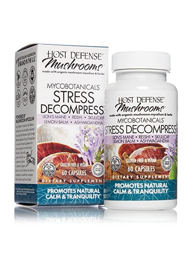 Host Defense Mycobotanicals Stress Decompress Capsules Supports Calm And Relaxation Mushroom And Herb Supplement 60 Capsules Unflavored - Image 1