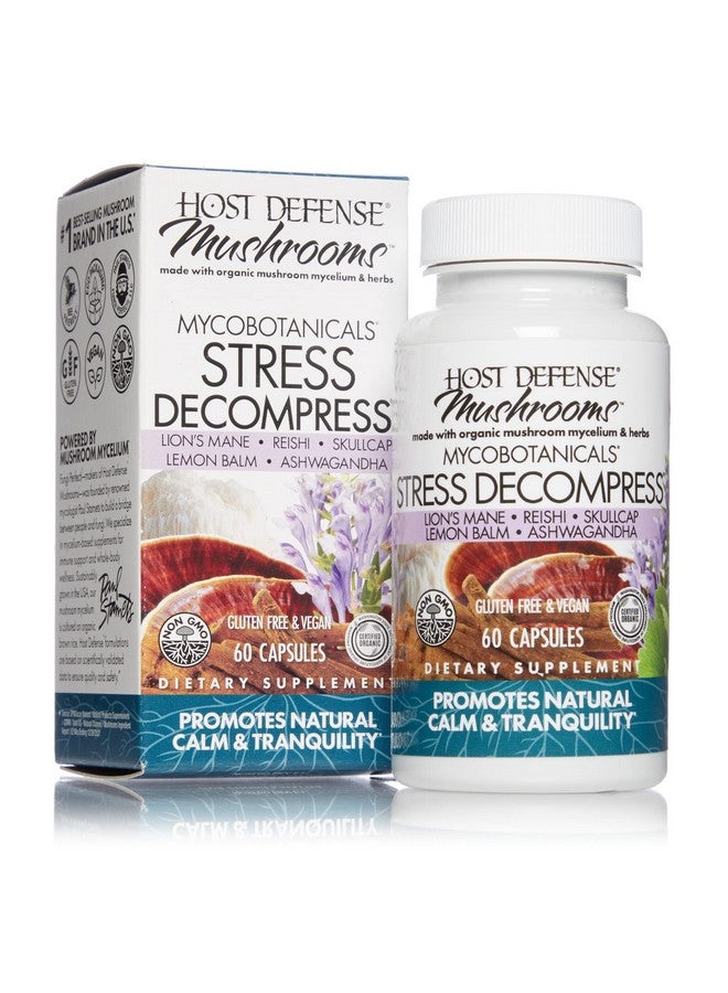 Host Defense Mycobotanicals Stress Decompress Capsules Supports Calm And Relaxation Mushroom And Herb Supplement 60 Capsules Unflavored - Image 2