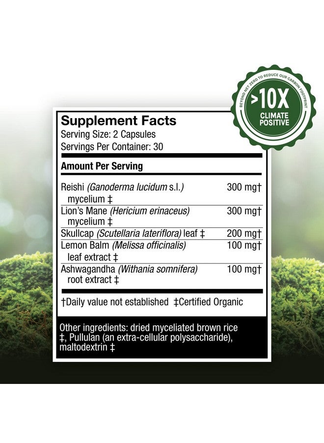 Host Defense Mycobotanicals Stress Decompress Capsules Supports Calm And Relaxation Mushroom And Herb Supplement 60 Capsules Unflavored - Image 3