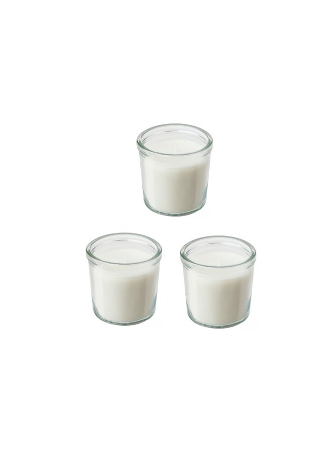 IKEA (IKEA) Set of 3 ADLAD Scented Candles – Scandinavian Forest Aroma, Cozy & Inviting - Image 4