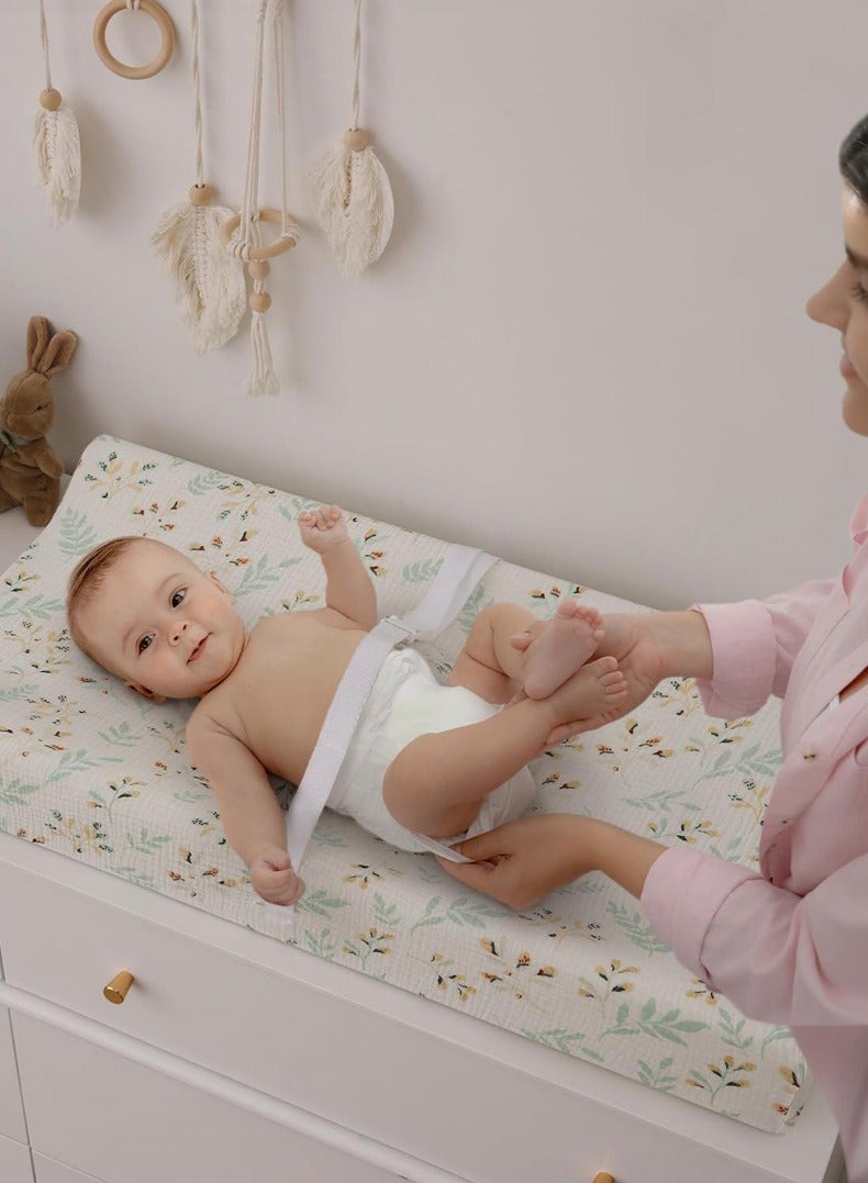 JUNYOUK Baby Diaper Changing Pad, Portable Care Changing Table, Baby Massage Pad, With Seat Belt  - Image 2