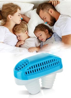 Anti-Snoring Device, Mini Air Purifier Sleeping Breath Aid Nose Clip Snore Stopper to Ease Breathing Snoring, Natural Comfortable Sleep Snoring Stop Snoring Noise Silent Night Sleep for Women Men