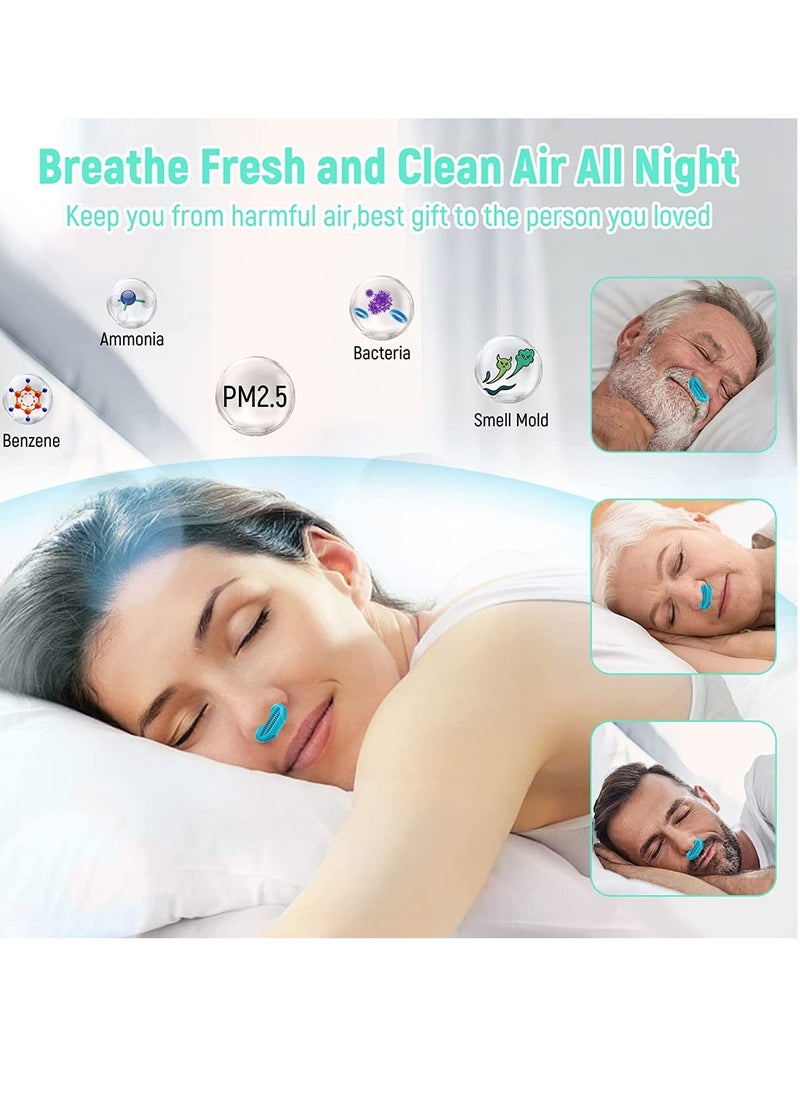 SYOSI - Anti-Snoring Device, Mini Air Purifier Sleeping Breath Aid Nose Clip Snore Stopper to Ease Breathing Snoring, Natural Comfortable Sleep Snoring Stop Snoring Noise Silent Night Sleep for Women Men - Image 1
