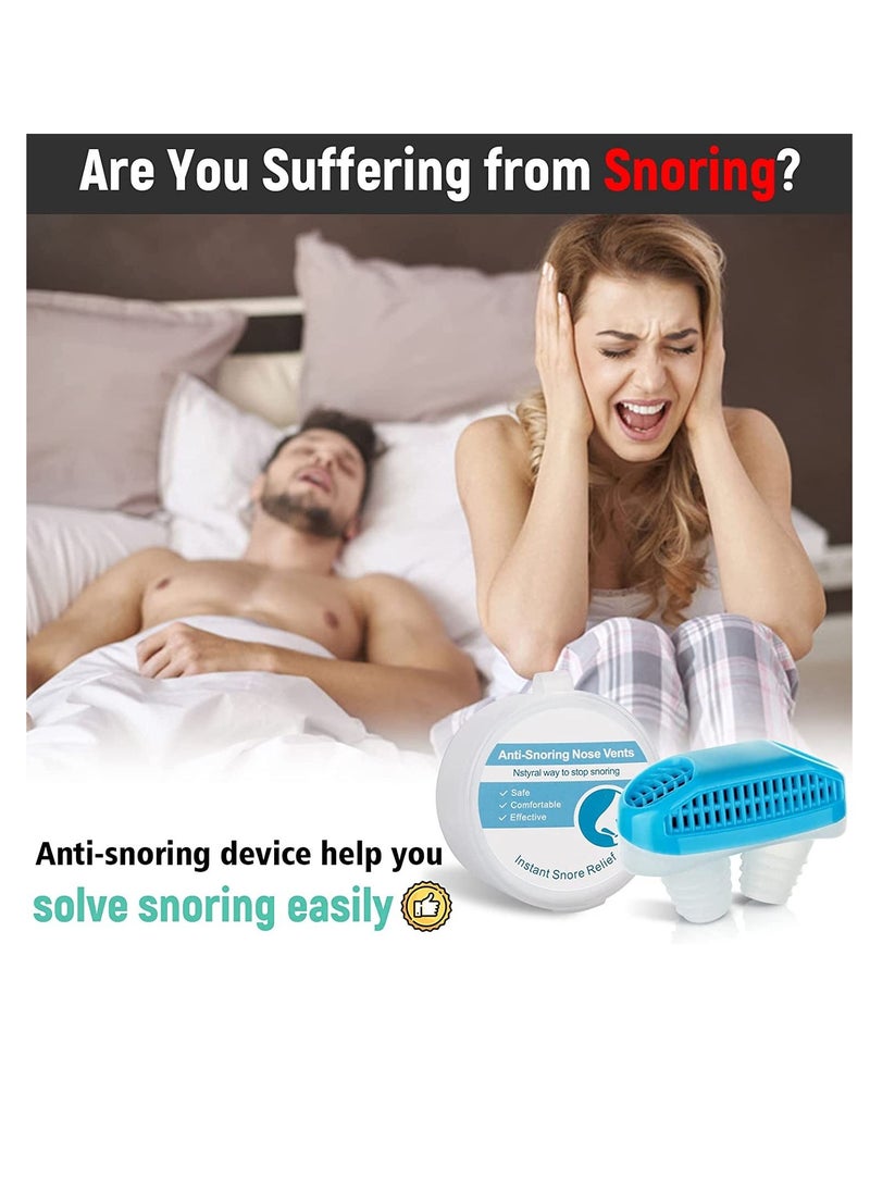 SYOSI - Anti-Snoring Device, Mini Air Purifier Sleeping Breath Aid Nose Clip Snore Stopper to Ease Breathing Snoring, Natural Comfortable Sleep Snoring Stop Snoring Noise Silent Night Sleep for Women Men - Image 1