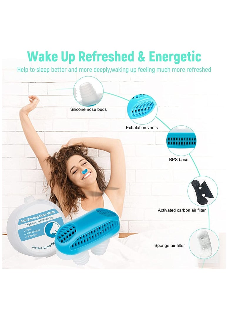 SYOSI - Anti-Snoring Device, Mini Air Purifier Sleeping Breath Aid Nose Clip Snore Stopper to Ease Breathing Snoring, Natural Comfortable Sleep Snoring Stop Snoring Noise Silent Night Sleep for Women Men - Image 1