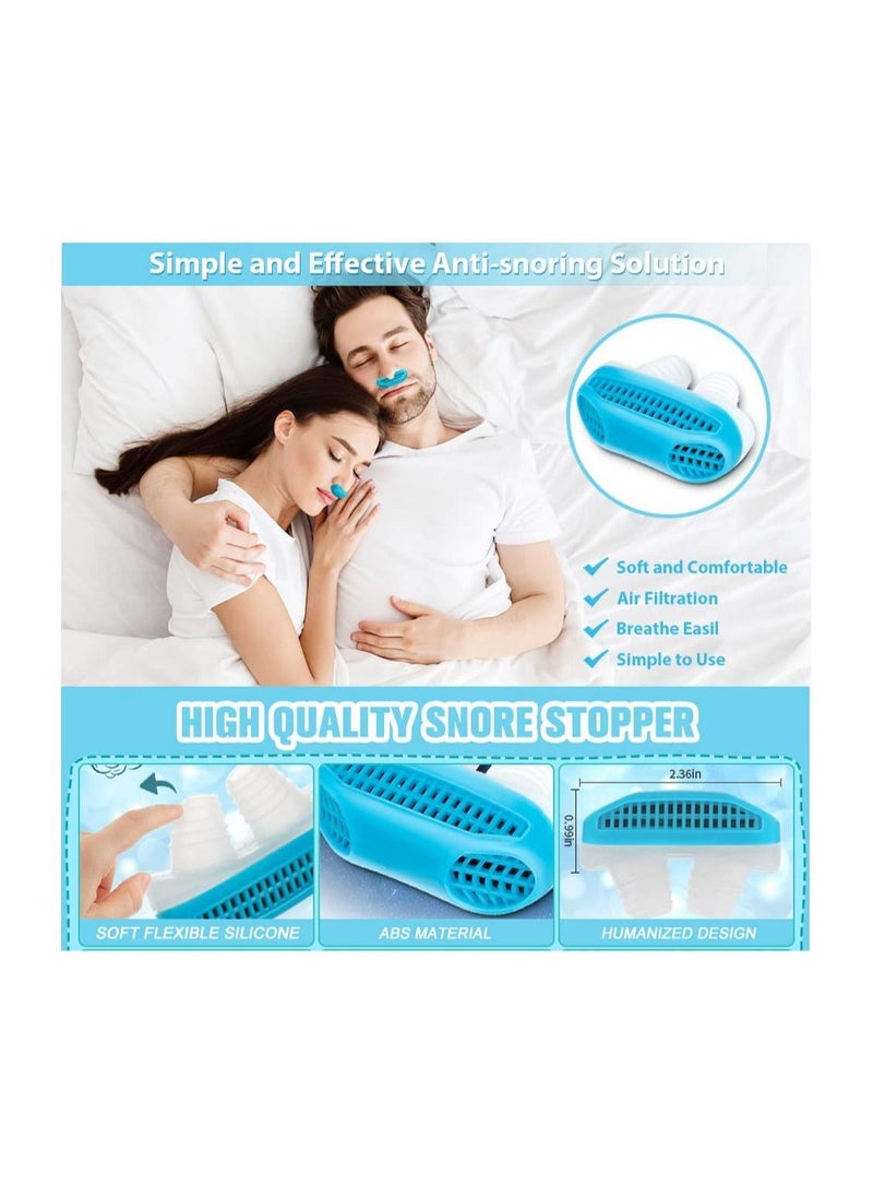 SYOSI - Anti-Snoring Device, Mini Air Purifier Sleeping Breath Aid Nose Clip Snore Stopper to Ease Breathing Snoring, Natural Comfortable Sleep Snoring Stop Snoring Noise Silent Night Sleep for Women Men - Image 1
