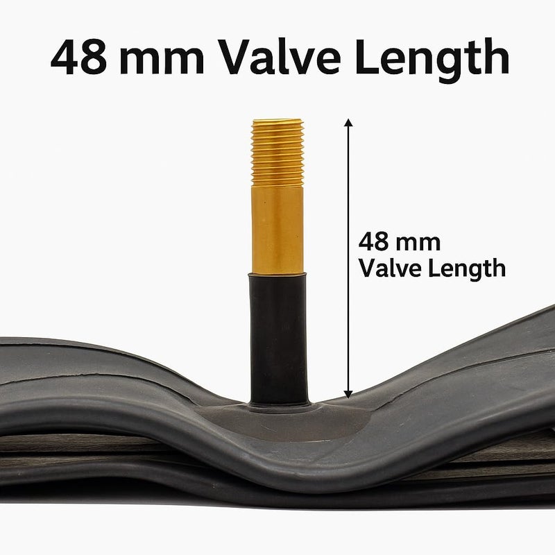 V-Tovic Tires أنبوب داخلي لدراجة V-Tovic 20 بوصة 20x2.125 مع صمام شريدر AV48 - أنبوب إطارات دراجة من مطاط البيوتيل الثقيل - Image 4