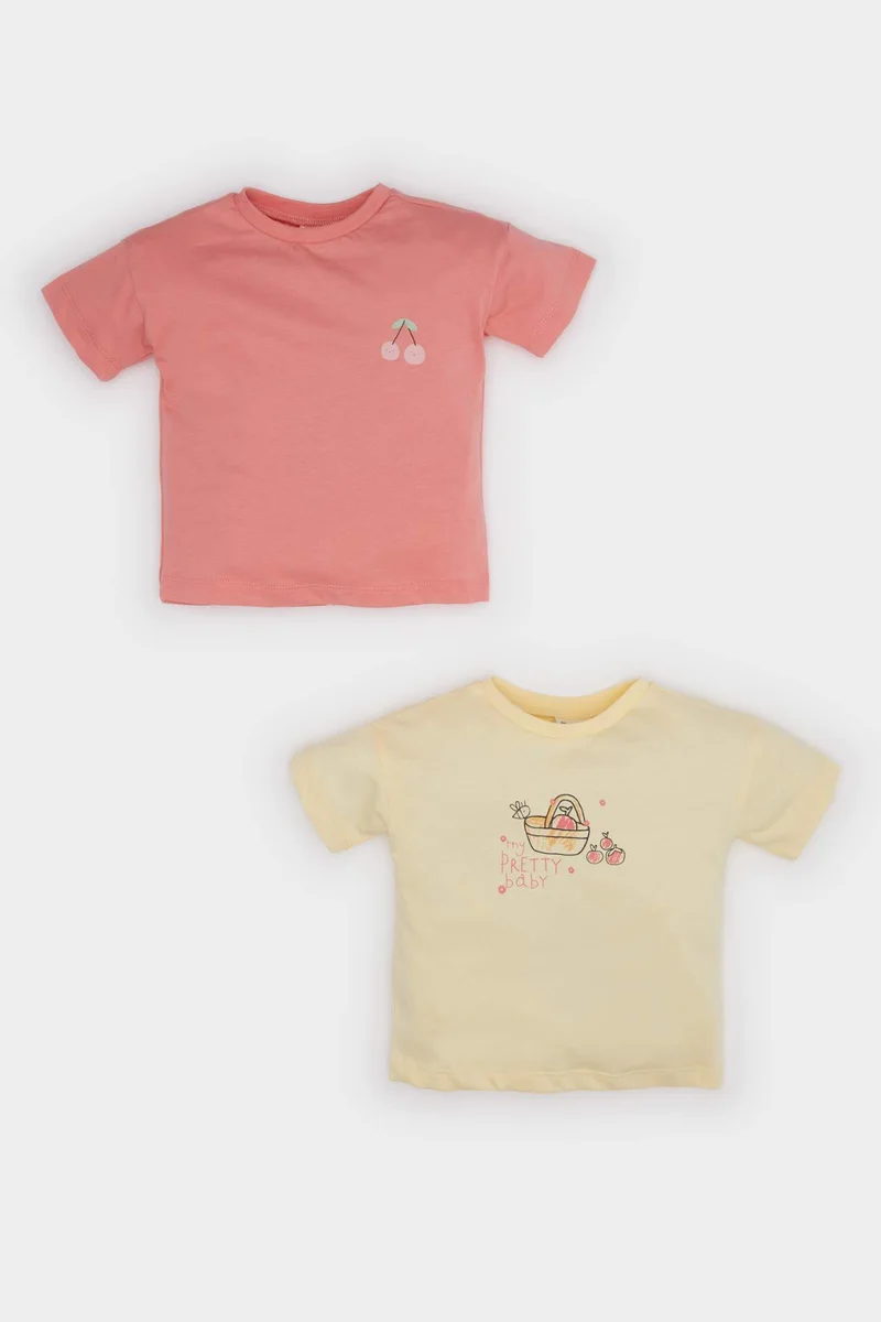 ديفاكتو Baby Girl 2 piece Short Sleeve Snap Body