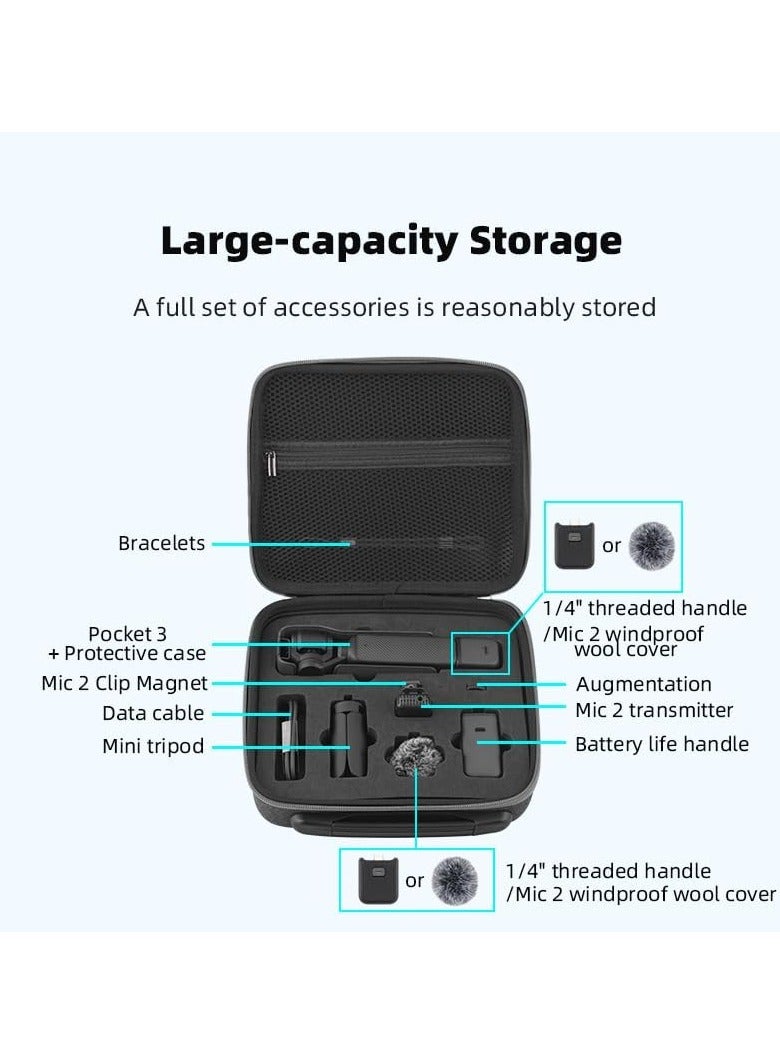 Carrying Case,Travel Portable Bag for DJI Osmo Pocket 3,Large capacity design  - Image 3
